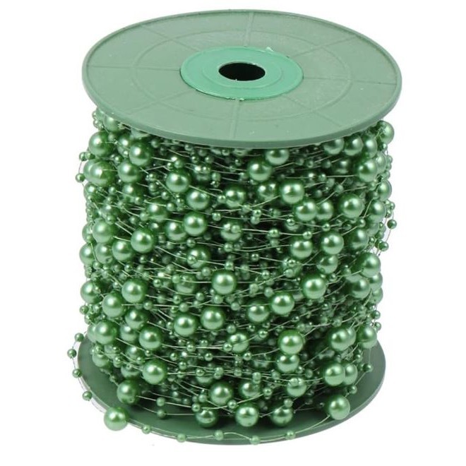1yard Fishing Line Artificial Pearls Beads Chain Garland Flowers Wedding Party Decoration Brides Headgear 满天星鱼线珠链 (614L) - Image 24