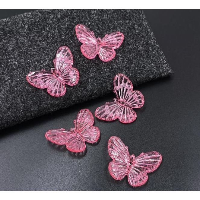 Mini Butterfly Hair Claws Transparent Resin Hair Claws Barrette Fashion Cute Sweet Hairpins 亚克力幻彩立体镭射蝴蝶(1172-2872L) - Image 28