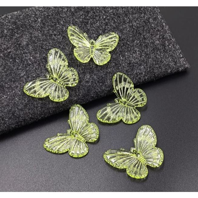 Mini Butterfly Hair Claws Transparent Resin Hair Claws Barrette Fashion Cute Sweet Hairpins 亚克力幻彩立体镭射蝴蝶(1172-2872L) - Image 27