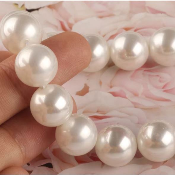 3/4/6/8/10/12/14mm Imitation Pearl Beads Line Chain Trim pearls for craft DIY Wedding Bride Bouquet Deco 圆型珍珠链条 (1171L) - Image 21
