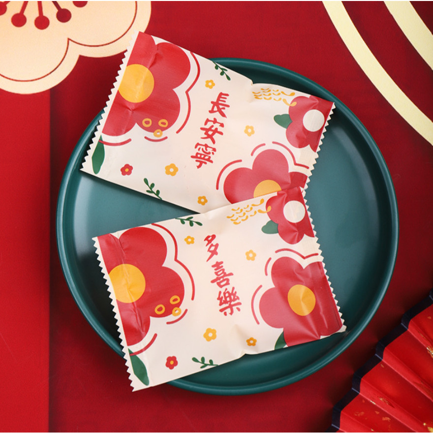 100/200pcs Chinese New Year Candy Bag Machine Sealed Bag For Nougat Cookies Chocolate Food Packaging 糖果袋 (2715L) - Image 25