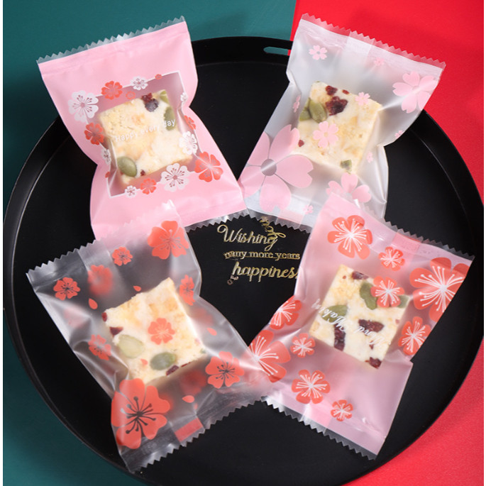 100/200pcs Chinese New Year Candy Bag Machine Sealed Bag For Nougat Cookies Chocolate Food Packaging 糖果袋 (2715L) - Image 52