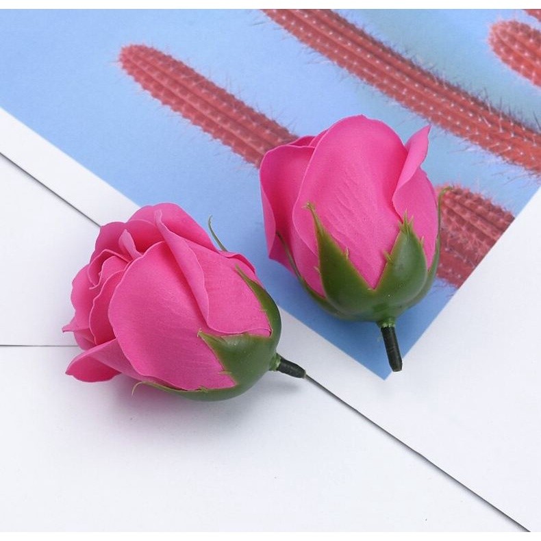 1pc 4.5cm Colorful artificial Rose Soap Flower Romantic Wedding Party Gift Handmade Flower Petal real touch flower(501L) - Image 21