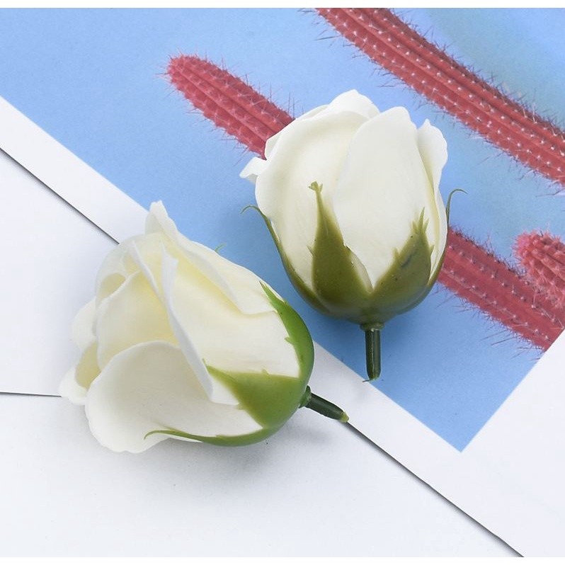 1pc 4.5cm Colorful artificial Rose Soap Flower Romantic Wedding Party Gift Handmade Flower Petal real touch flower(501L) - Image 23