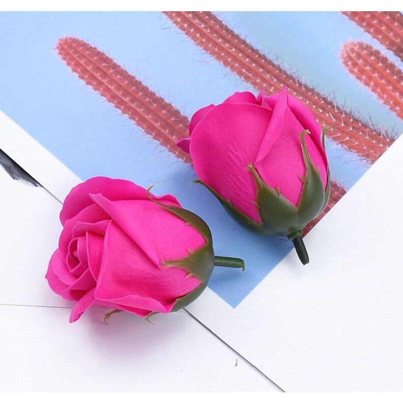 1pc 4.5cm Colorful artificial Rose Soap Flower Romantic Wedding Party Gift Handmade Flower Petal real touch flower(501L) - Image 27