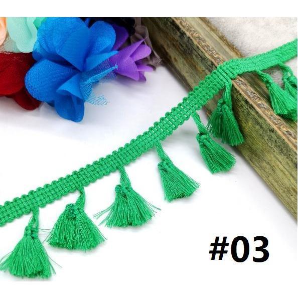 Polyester Cotton Fringe 1yard 4.0cm Lace Tassel Trimming Colorful Ribbon Garment Sewing Accessory 彩色流苏花边(1917L) - Image 21