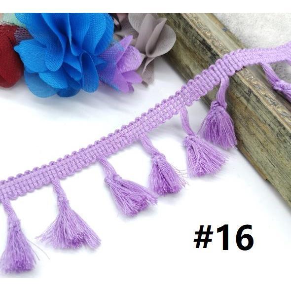 Polyester Cotton Fringe 1yard 4.0cm Lace Tassel Trimming Colorful Ribbon Garment Sewing Accessory 彩色流苏花边(1917L) - Image 22