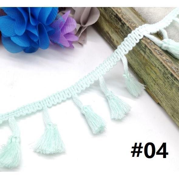 Polyester Cotton Fringe 1yard 4.0cm Lace Tassel Trimming Colorful Ribbon Garment Sewing Accessory 彩色流苏花边(1917L) - Image 24