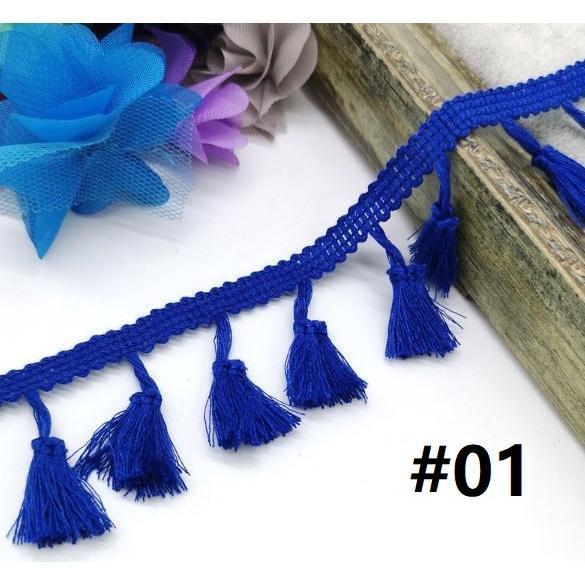 Polyester Cotton Fringe 1yard 4.0cm Lace Tassel Trimming Colorful Ribbon Garment Sewing Accessory 彩色流苏花边(1917L) - Image 27