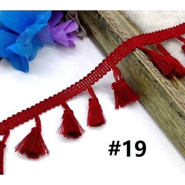 Polyester Cotton Fringe 1yard 4.0cm Lace Tassel Trimming Colorful Ribbon Garment Sewing Accessory 彩色流苏花边(1917L) - Image 30