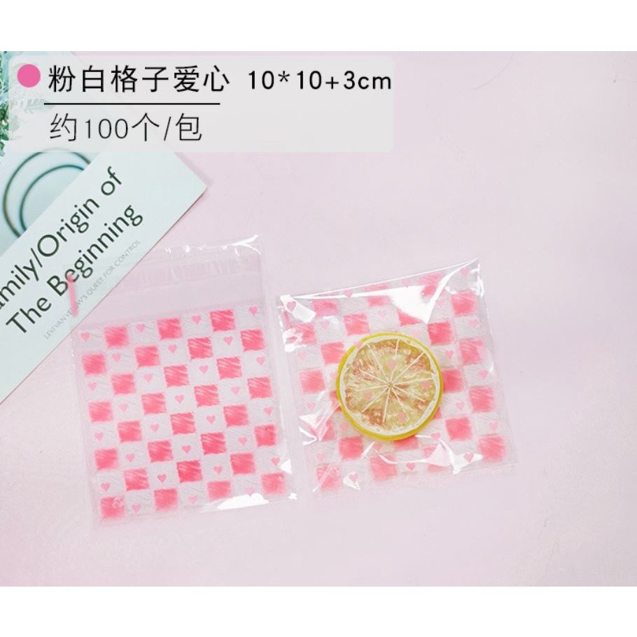 100pcs 10x10cm Cute Cartoon Gifts Bags Cookie Packaging Self-adhesive Plastic Bags For Biscuits Candy Food(164L) - Image 26