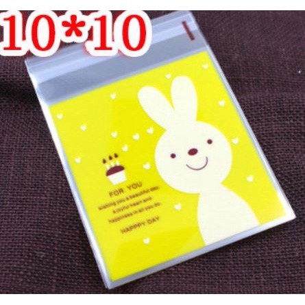 100pcs 10x10cm Cute Cartoon Gifts Bags Cookie Packaging Self-adhesive Plastic Bags For Biscuits Candy Food(164L) - Image 29