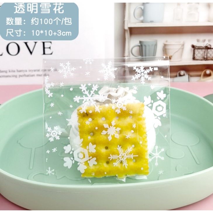 100pcs 10x10cm Cute Cartoon Gifts Bags Cookie Packaging Self-adhesive Plastic Bags For Biscuits Candy Food(164L) - Image 31