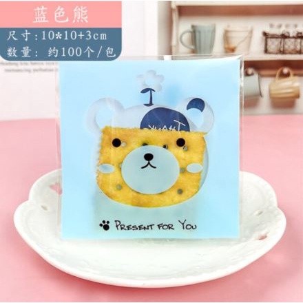 100pcs 10x10cm Cute Cartoon Gifts Bags Cookie Packaging Self-adhesive Plastic Bags For Biscuits Candy Food(164L) - Image 34