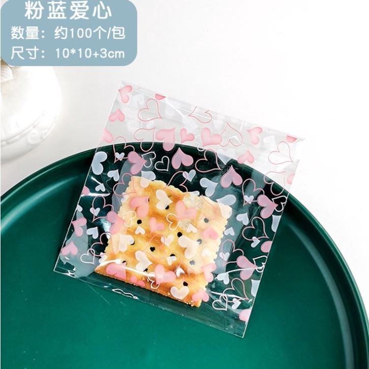 100pcs 10x10cm Cute Cartoon Gifts Bags Cookie Packaging Self-adhesive Plastic Bags For Biscuits Candy Food(164L) - Image 39