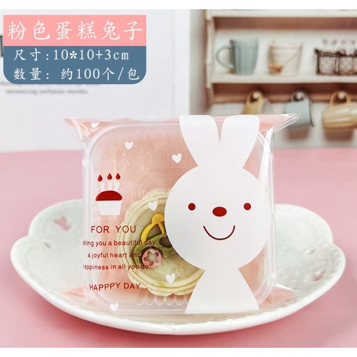 100pcs 10x10cm Cute Cartoon Gifts Bags Cookie Packaging Self-adhesive Plastic Bags For Biscuits Candy Food(164L) - Image 41