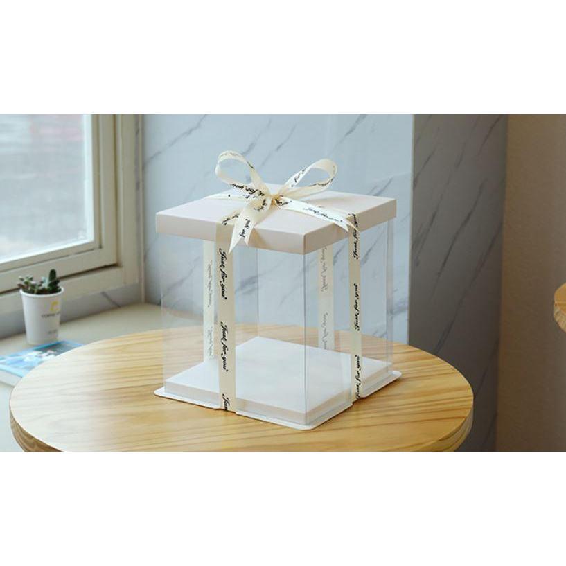 6/8/10inch Square Cake Box Transparent Clear Exhibition Storage Packing Plastic Festival Flower Wedding Birthday (980L) - Image 27