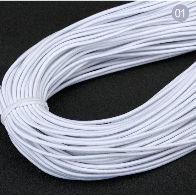 5yard 1mm~2mm Round High Elastic Sewing Elastic Band Fiat Rubber Band Waist Band Stretch 弹力绳 (1946L) - Image 21