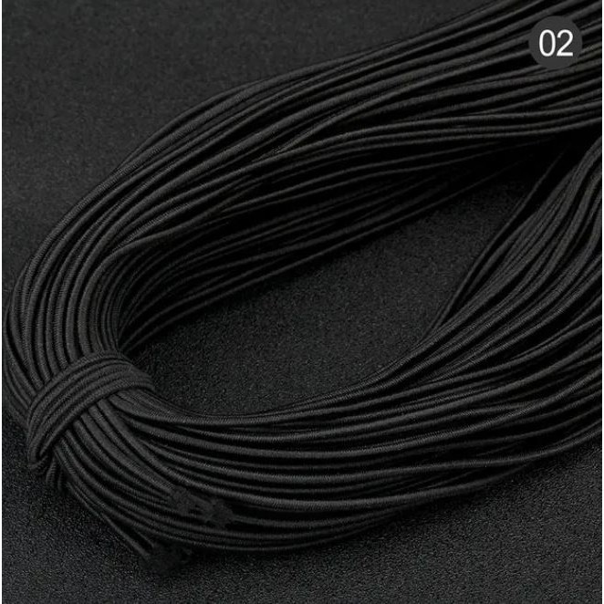 5yard 1mm~2mm Round High Elastic Sewing Elastic Band Fiat Rubber Band Waist Band Stretch 弹力绳 (1946L) - Image 27