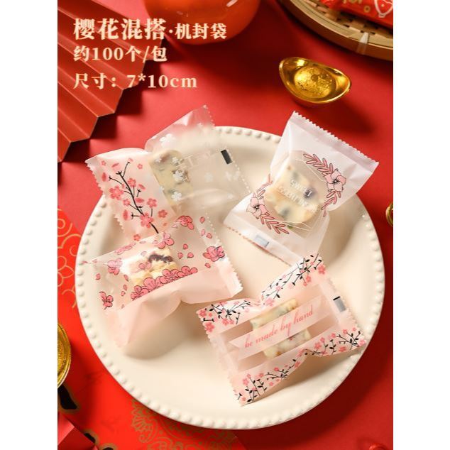 100pcs Nougat Candy Chinese New Year Snowflake Crispy Packaging Machine Sealing Bags (3093L) - Image 35