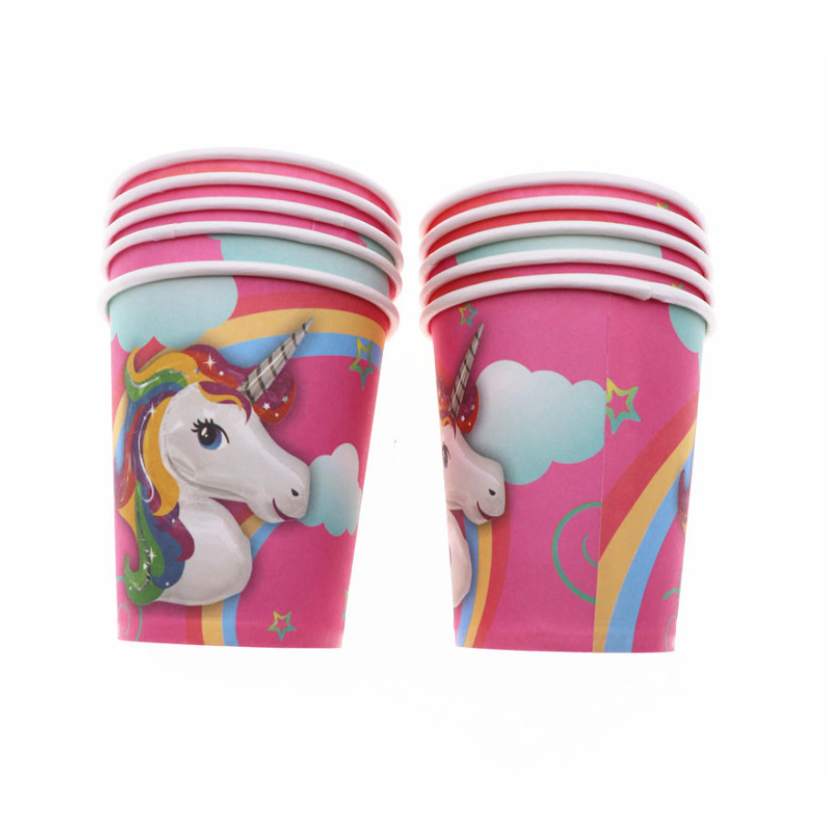 10pcs 9Oz 250ml Cartoon Party Thickened Disposable Paper Cup Raw Wood Pulp Children's Birthday festive event 派对纸杯(2960L) - Image 23