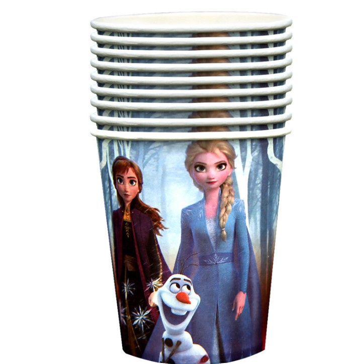 10pcs 9Oz 250ml Cartoon Party Thickened Disposable Paper Cup Raw Wood Pulp Children's Birthday festive event 派对纸杯(2960L) - Image 26