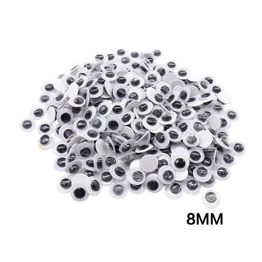 4~35mm Total Mixed Googly Eyes Self-adhesive DIY Scrapbooking for Teddy Bear 黑白活动眼睛 (846L) - Image 30
