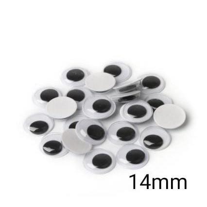 4~35mm Total Mixed Googly Eyes Self-adhesive DIY Scrapbooking for Teddy Bear 黑白活动眼睛 (846L) - Image 35
