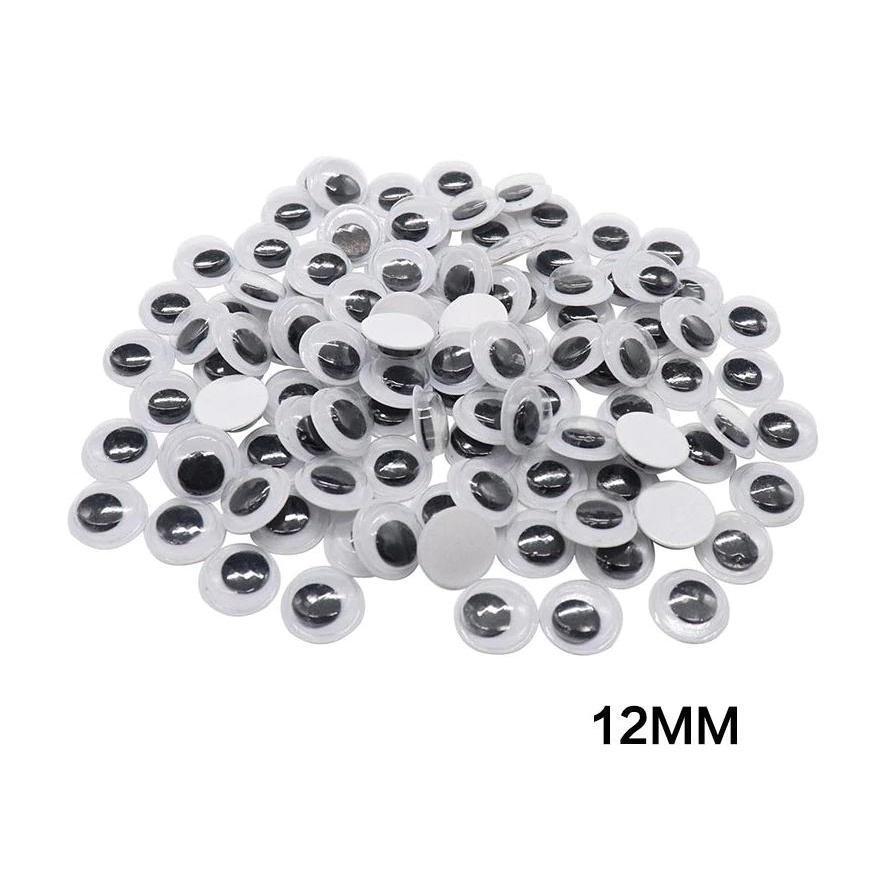 4~35mm Total Mixed Googly Eyes Self-adhesive DIY Scrapbooking for Teddy Bear 黑白活动眼睛 (846L) - Image 36