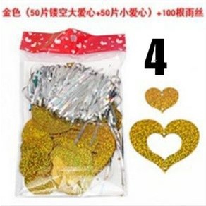 Laser balloon pendant decoration sequins love word stars rain silk ornaments birthday wedding room(177L) - Image 22