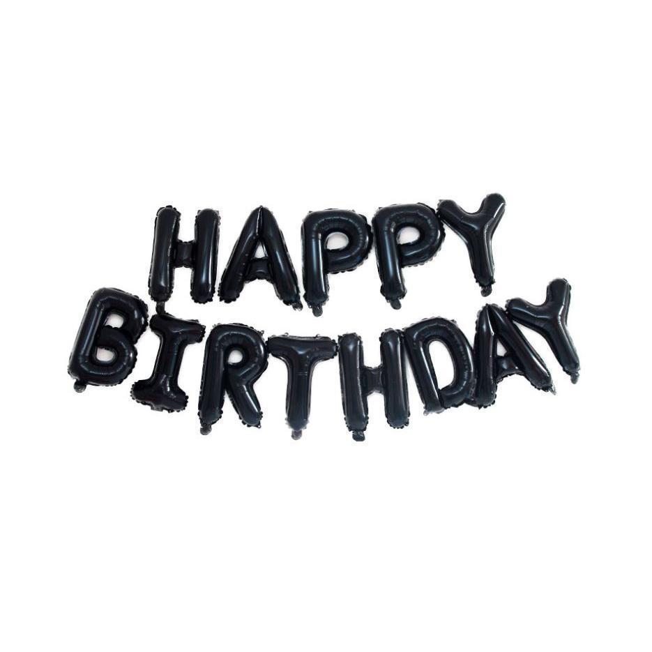 16 inch variety of color rose gold silver happy birthday letter balloon 铝膜英文字母气球 (297L) - Image 22