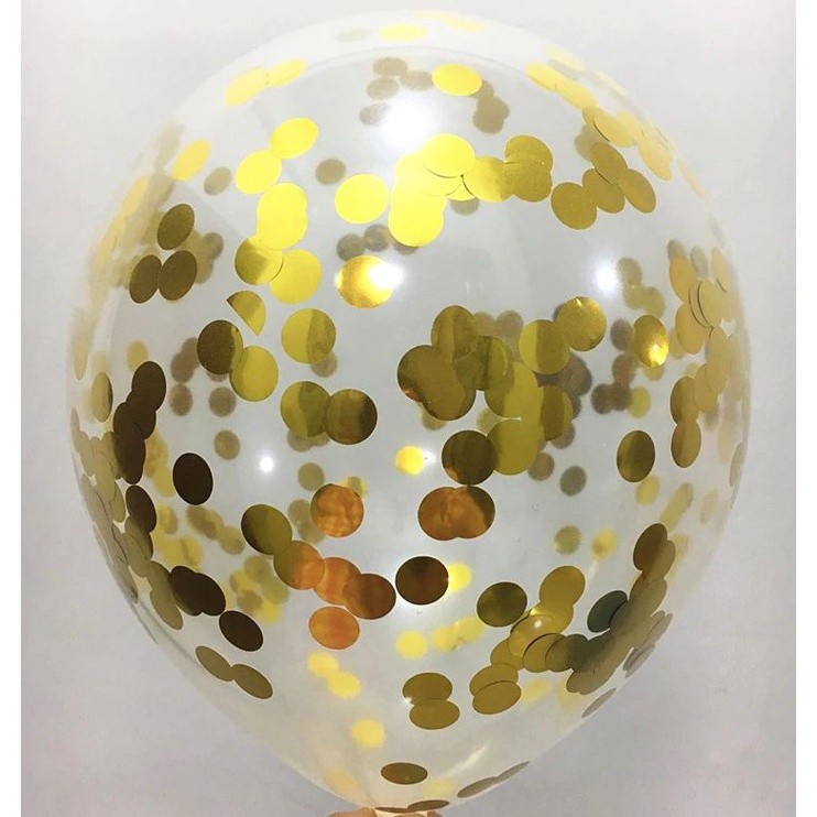 12 Inch Confetti Latex Balloons Transparent for Party Birthday Anniversary Decoration 彩色铝箔亮片气球 (313L) - Image 26