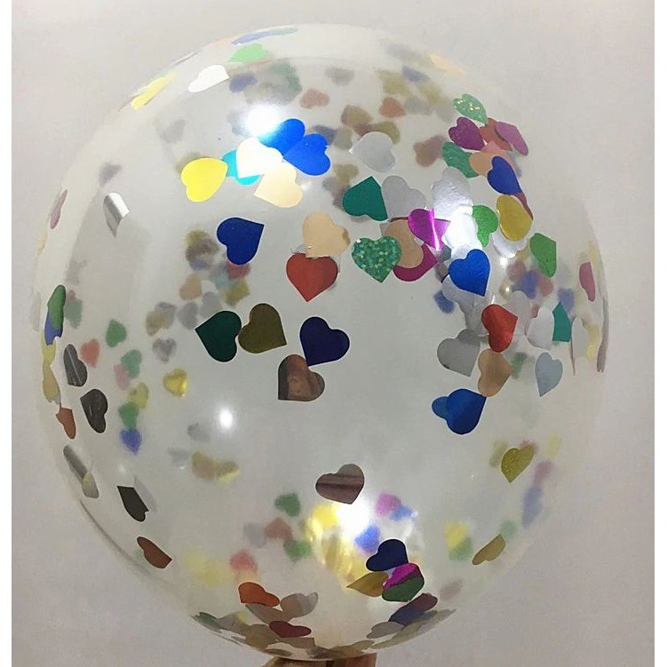 12 Inch Confetti Latex Balloons Transparent for Party Birthday Anniversary Decoration 彩色铝箔亮片气球 (313L) - Image 27