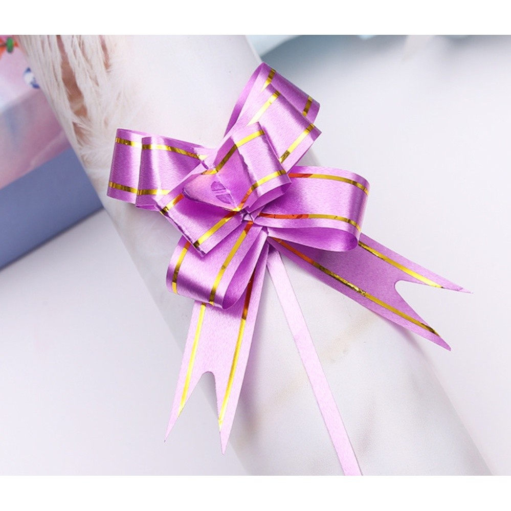 10pcs 1.5cm Pull Bows Flower Ribbon For Wrapping Gift Decorate Wedding Car Party Christmas Birthday 小号手拉花(468L) - Image 23