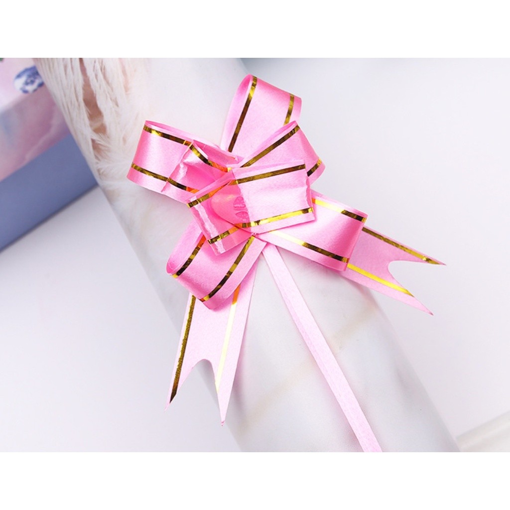 10pcs 1.5cm Pull Bows Flower Ribbon For Wrapping Gift Decorate Wedding Car Party Christmas Birthday 小号手拉花(468L) - Image 24