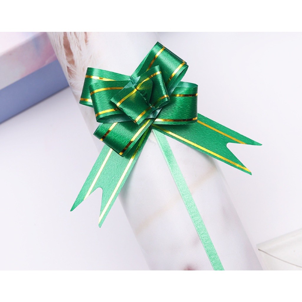 10pcs 1.5cm Pull Bows Flower Ribbon For Wrapping Gift Decorate Wedding Car Party Christmas Birthday 小号手拉花(468L) - Image 26
