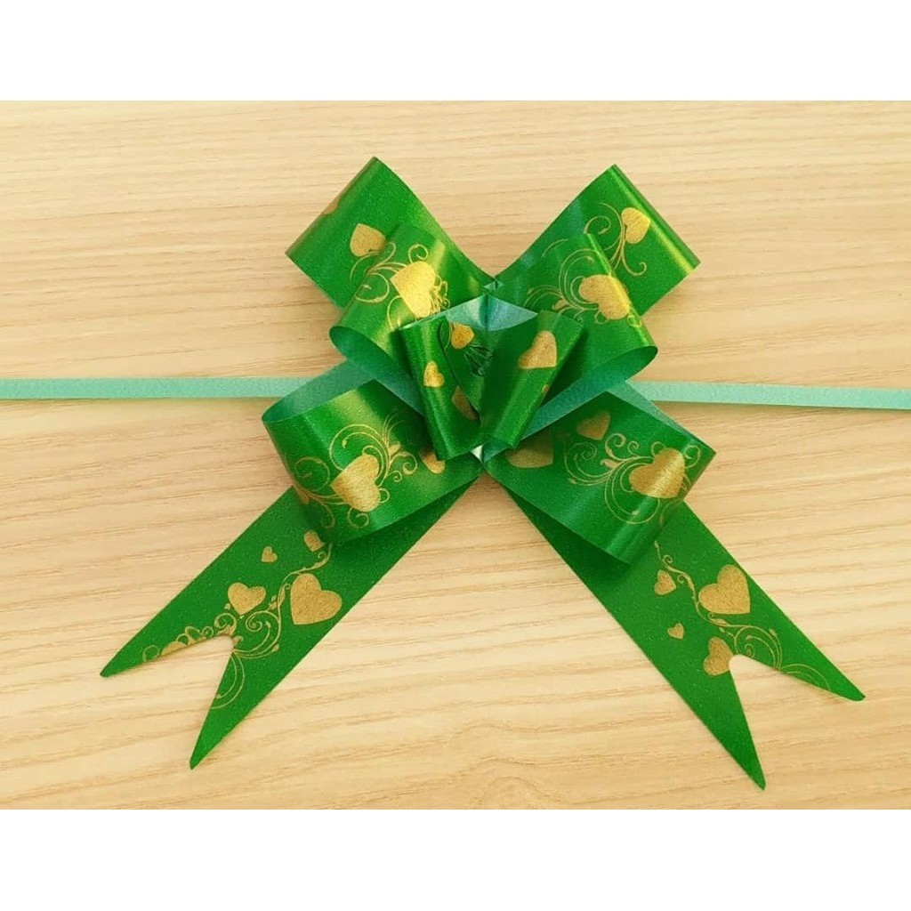 10pcs/lot 3cm Ribbon (Heart) Christmas Gift Wrap Pull Bows Gift Ribbons Happy New Year Birthday Wedding Car Decor(467L) - Image 23