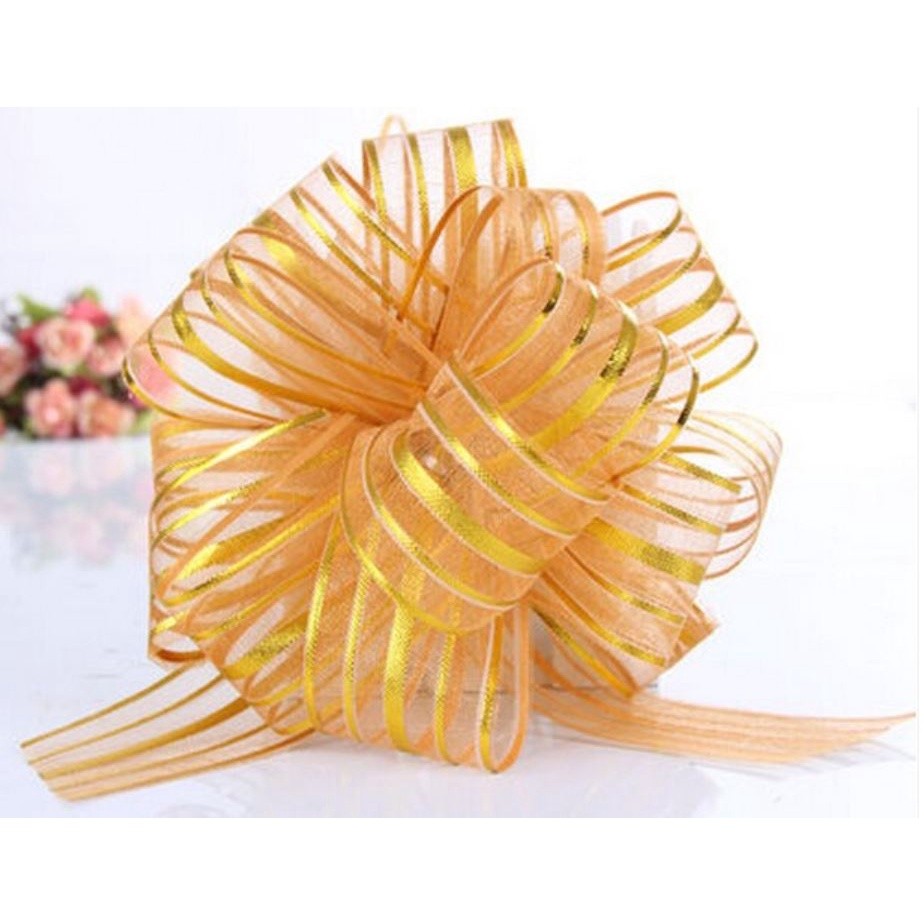 1pcs 5cm Lace Ribbon Christmas Gift Wrap Pull Bows Gift Ribbons Happy New Year Birthday Party Wedding Car Decor(472L) - Image 21