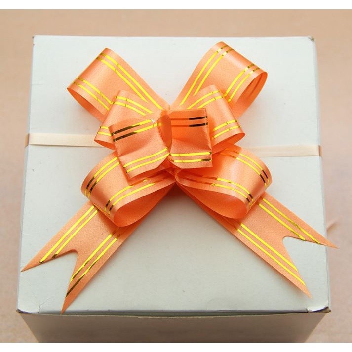 10pcs 3cm Ribbon (Gold) Christmas Gift Wrap Pull Bows Gift Ribbons Happy New Year Birthday Party Wedding Car Decor(465L) - Image 22