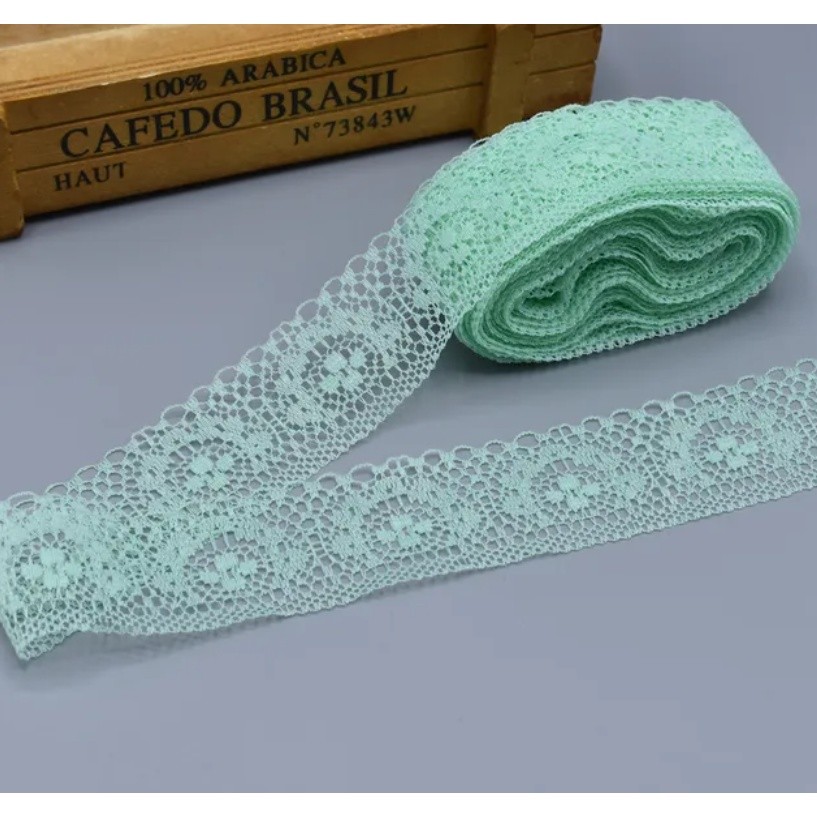 1yard 3.7cm high quality White lace ribbon/width 37mm, diy clothing, dress, jewelry and other accessories 镂空蕾丝花边 (475L) - Image 21