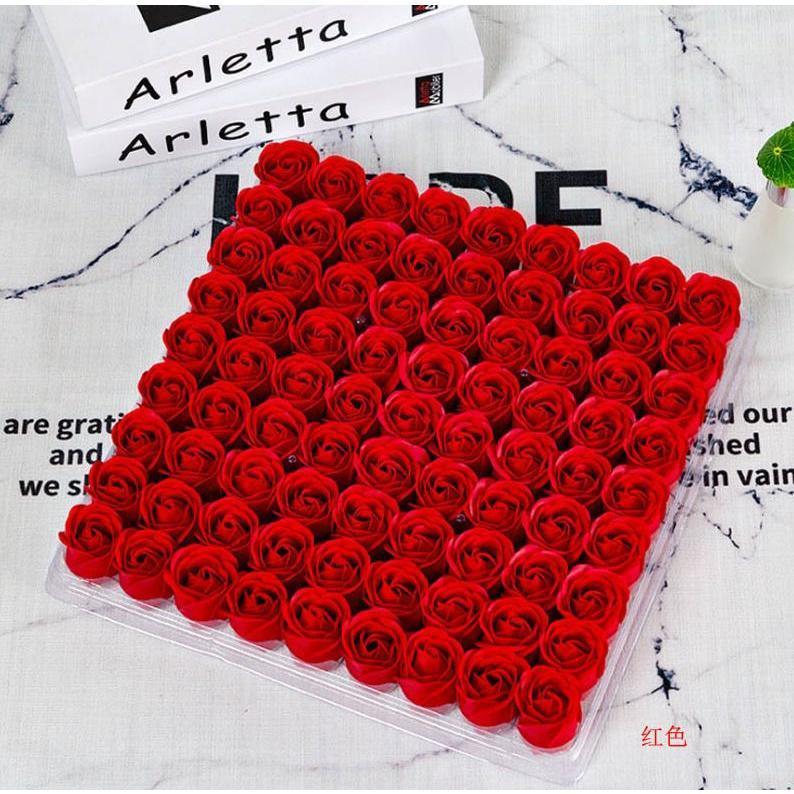 81 Pieces Rose Soap Flower Head Three-layer No Base Rose Soap Flower Head Eternal Flower Simulation Rose (494L) - Image 22