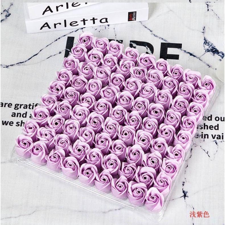 81 Pieces Rose Soap Flower Head Three-layer No Base Rose Soap Flower Head Eternal Flower Simulation Rose (494L) - Image 23