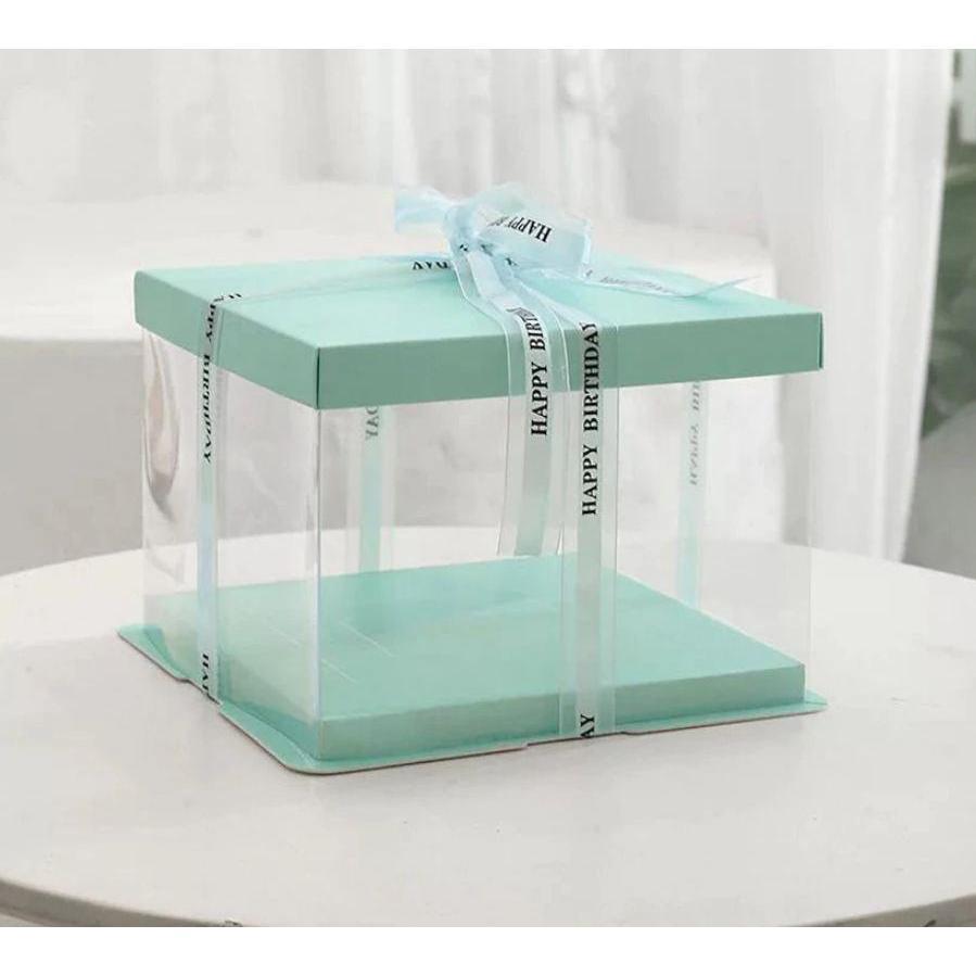 4/6/8/10/12inch Square Cake Box Child Birthday Cake Gift Packaging Toy rose bear flower gift box Transparent pack(908L) - Image 21
