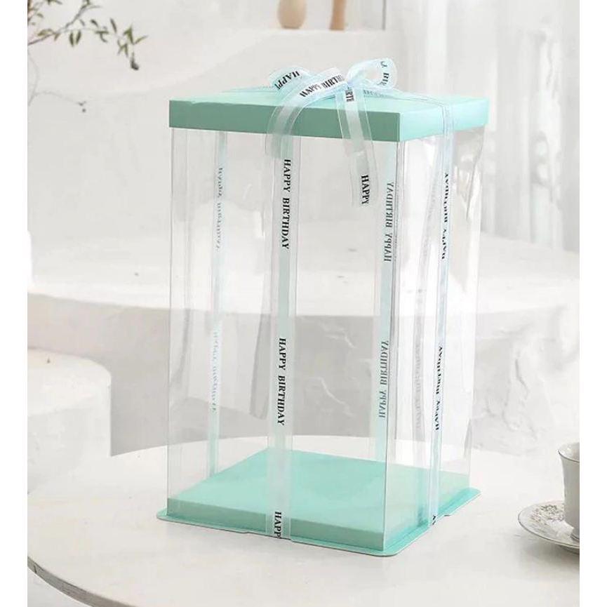 4/6/8/10/12inch Square Cake Box Child Birthday Cake Gift Packaging Toy rose bear flower gift box Transparent pack(908L) - Image 27