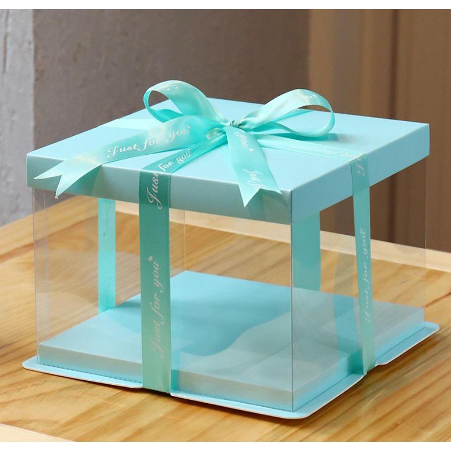 4/6/8/10/12inch Square Cake Box Child Birthday Cake Gift Packaging Toy rose bear flower gift box Transparent pack(908L) - Image 29
