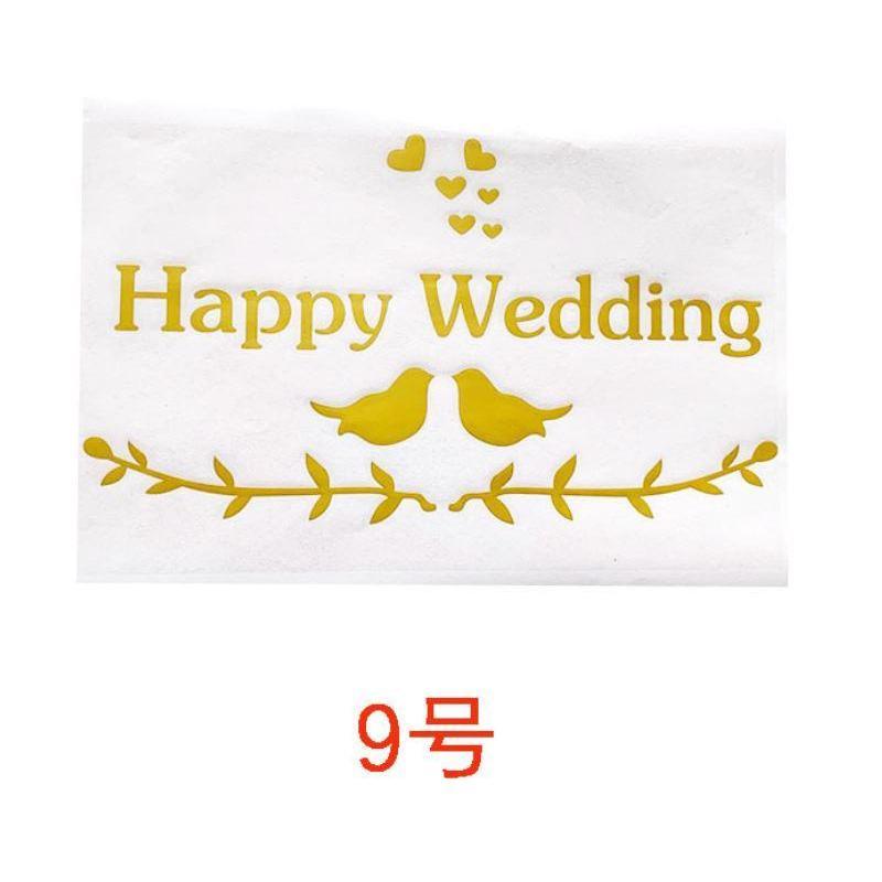 Happy Wedding I Love You PVC Sticker for Balloons Bubble Clear Helium Balloon Birthday Wedding Valentine's Day (865L) - Image 21