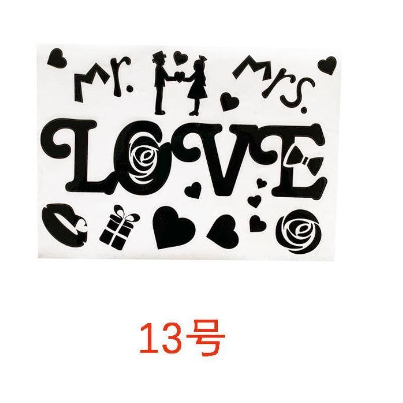 Happy Wedding I Love You PVC Sticker for Balloons Bubble Clear Helium Balloon Birthday Wedding Valentine's Day (865L) - Image 23