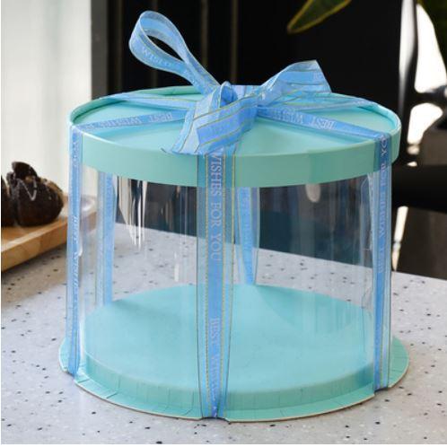 6/8/10inch Transparent Empty Tiffany Paper/PVC Round Gift Box for Cake Box Teddy Bear Rose Bear Flower Gift Box(900L) - Image 21
