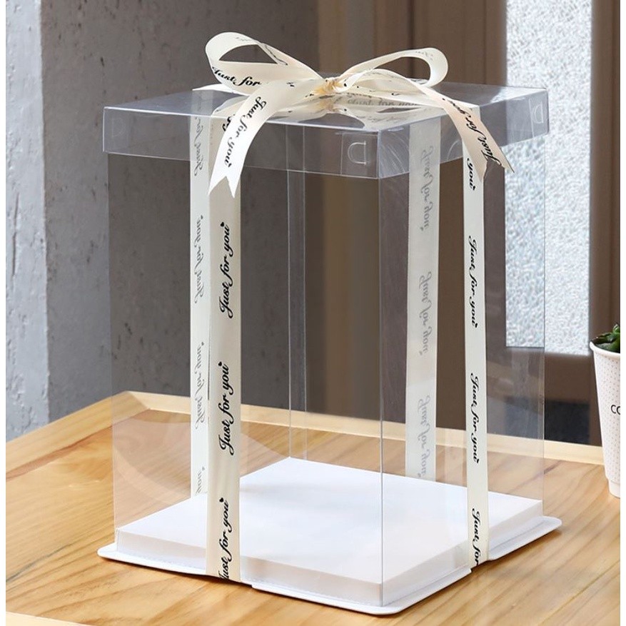Creative Transparent Cake Boxes packaging Box Valentine Rose Bear Flower Cake Gift Box High-end Flip Cake Packing(907L) - Image 21