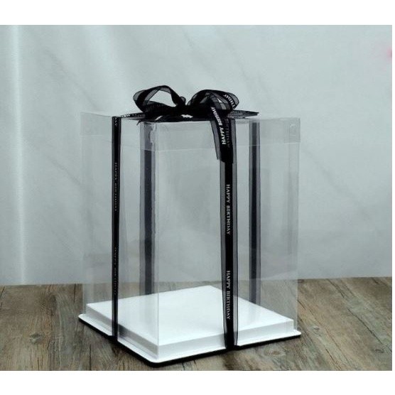 Creative Transparent Cake Boxes packaging Box Valentine Rose Bear Flower Cake Gift Box High-end Flip Cake Packing(907L) - Image 22